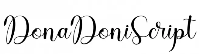 DonaDoniScript  フリーフォントのダウンロード
