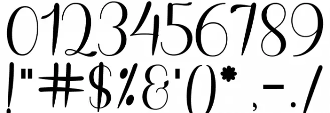 DonaDoniScript Font OTHER CHARS