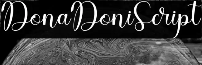 DonaDoniScript Font examples