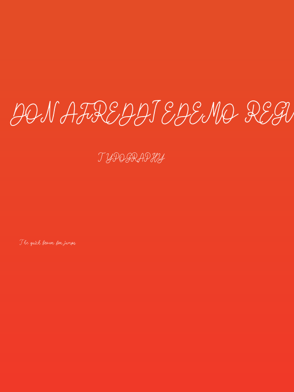 DonaFreddieDemo-Regular Poster