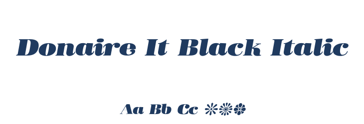 Donaire It Black Italic Font Preview