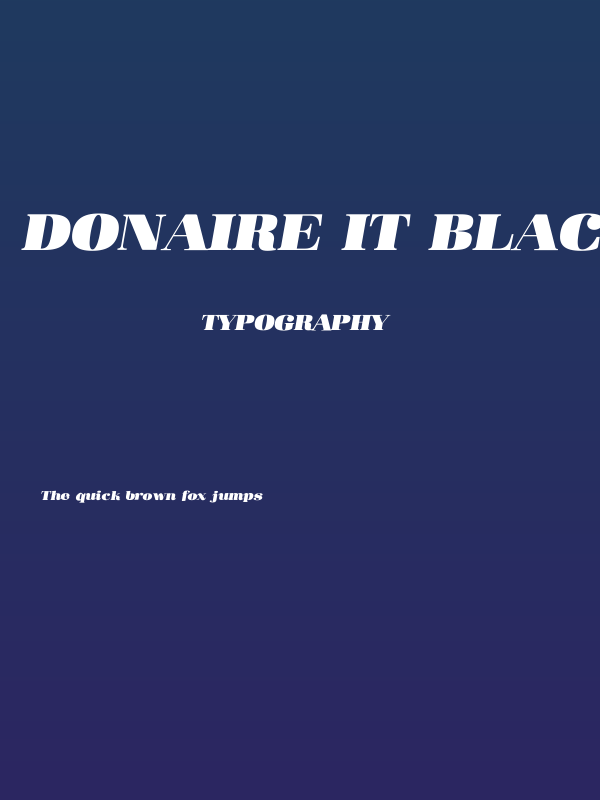 Donaire It Black Italic Poster