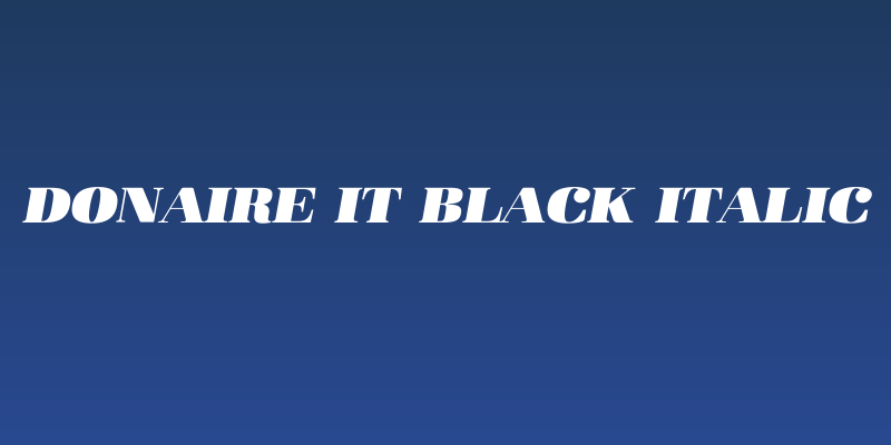 Donaire It Black Italic Social Header