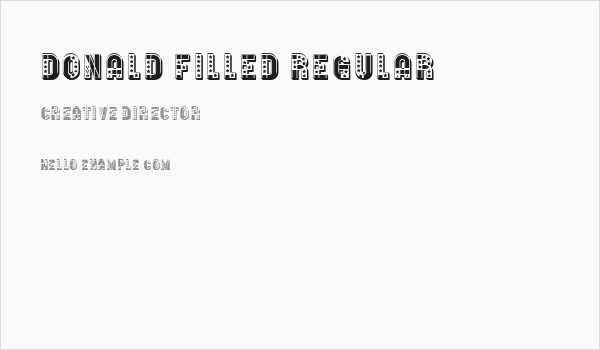 Donald Filled Regular Business Card