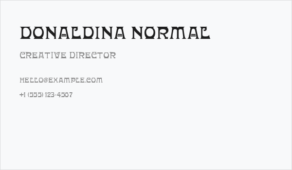 Donaldina Normal Business Card