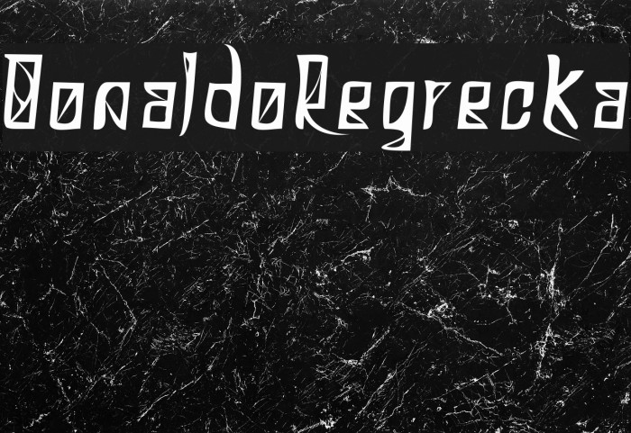 DonaldoRegrecka Font examples