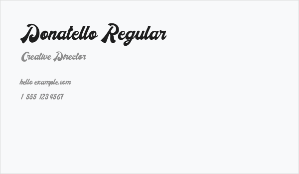 Donatello Regular Business Card