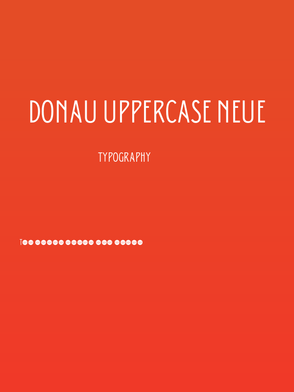Donau Uppercase Neue Poster