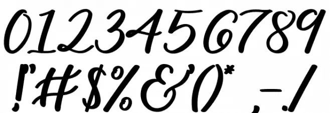 Done Perfectly FREE Font OTHER CHARS