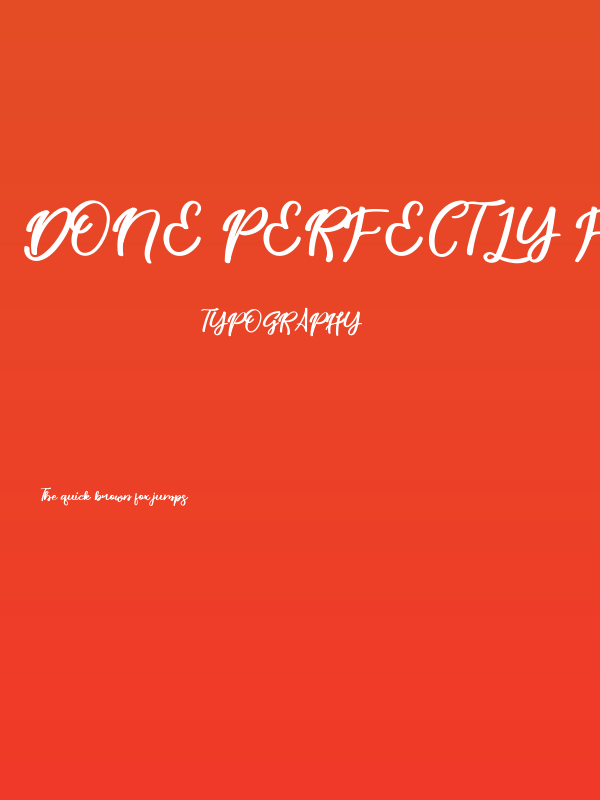 Done Perfectly FREE Poster
