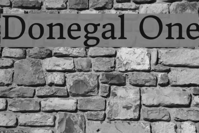 Donegal One Schriftart examples