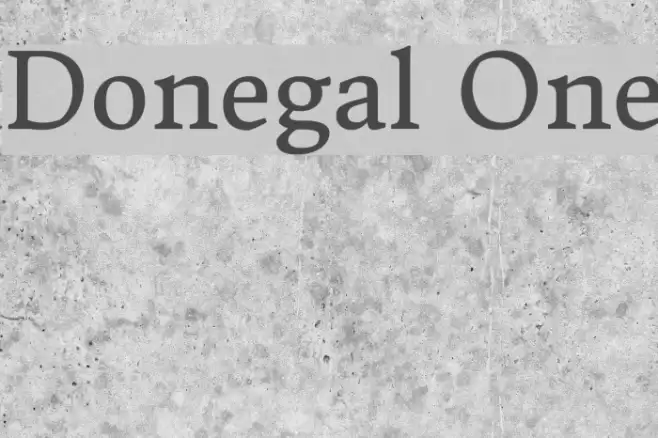 Donegal One Schriftart examples