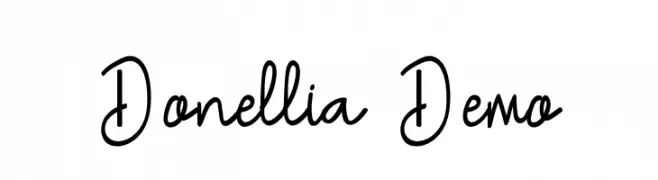 Donellia Demo  フリーフォントのダウンロード
