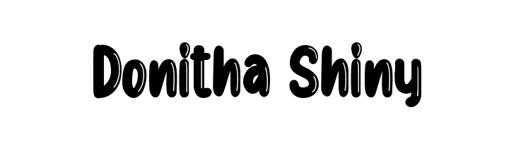 Donitha Shiny  Frei Schriftart Herunterladen