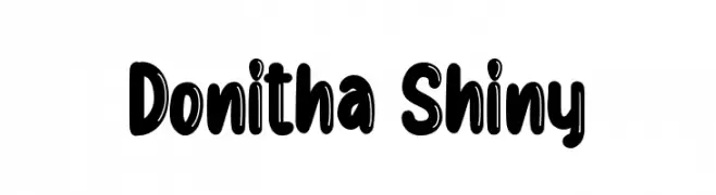 Donitha Shiny  フリーフォントのダウンロード