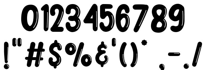 Donitha Shiny Font OTHER CHARS