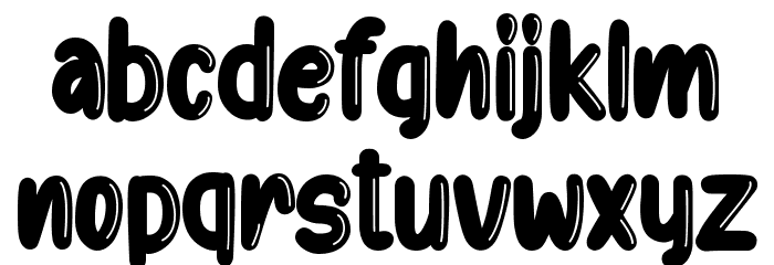 Donitha Shiny Font LOWERCASE