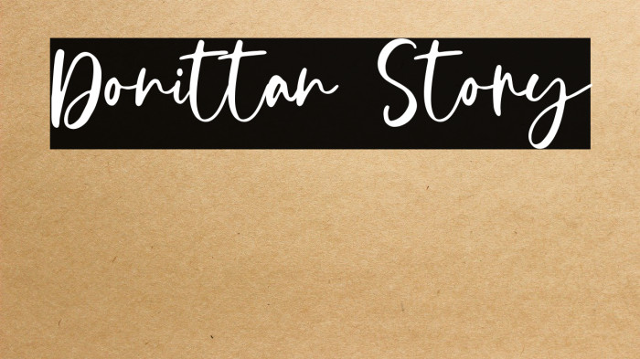 Donittan Story Font examples