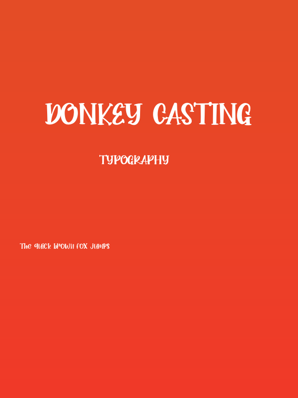 Donkey Casting Poster