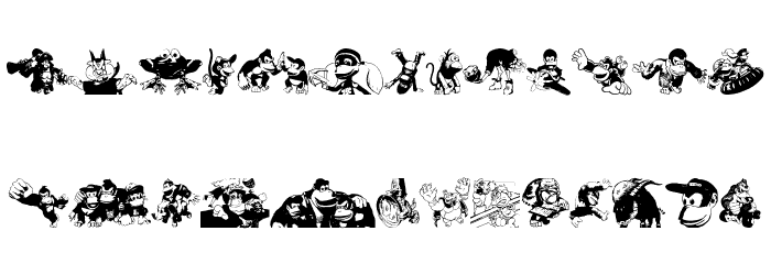 Donkey Kong World Font LOWERCASE