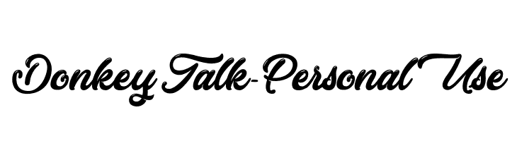Donkey Talk - Personal Use  Descarca Fonturi Gratis