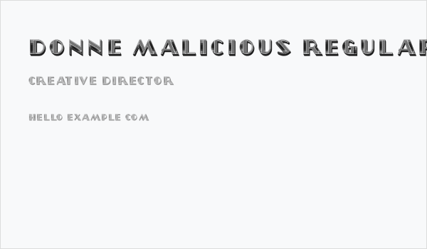 Donne Malicious Regular Business Card