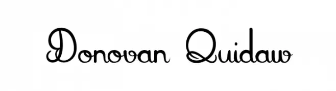Donovan Quidaw  नि: शुल्क फ़ॉन्ट्स डाउनलोड
