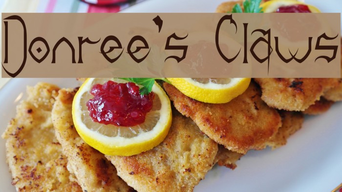 Donree's Claws Font examples