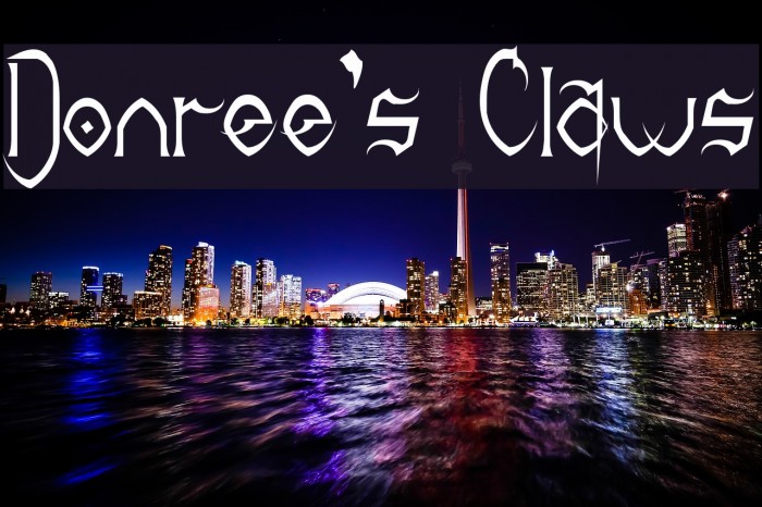 Donree's Claws Font examples