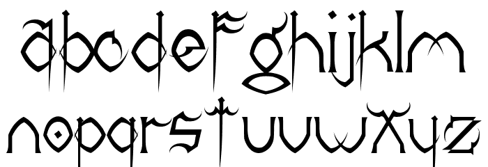 Donree's Claws Font LOWERCASE