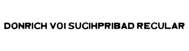 Donrich V01 Sugihpribad Regular  Frei Schriftart Herunterladen