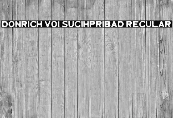 Donrich V01 Sugihpribad Regular Шрифта examples