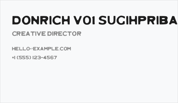 Donrich V01 Sugihpribad Regular Business Card