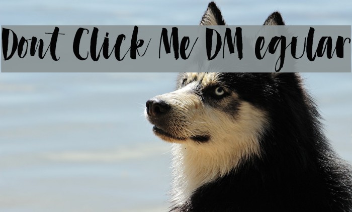 Dont Click Me DEMO Regular Font examples