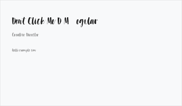 Dont Click Me DEMO Regular Business Card