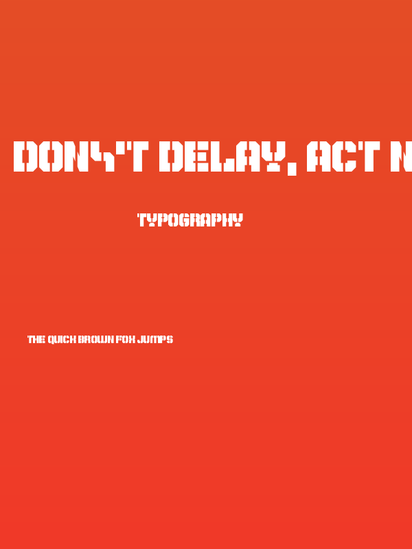 Don't Delay, Act Now! Poster