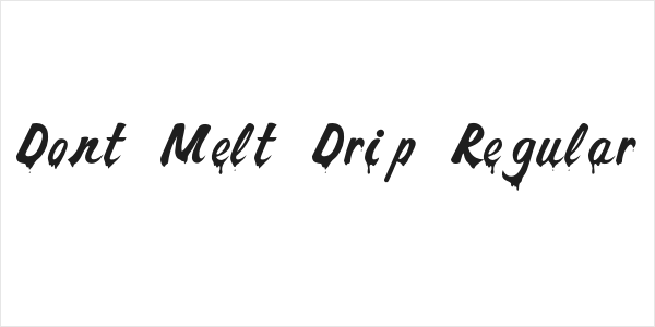 Dont Melt Drip Regular Logo