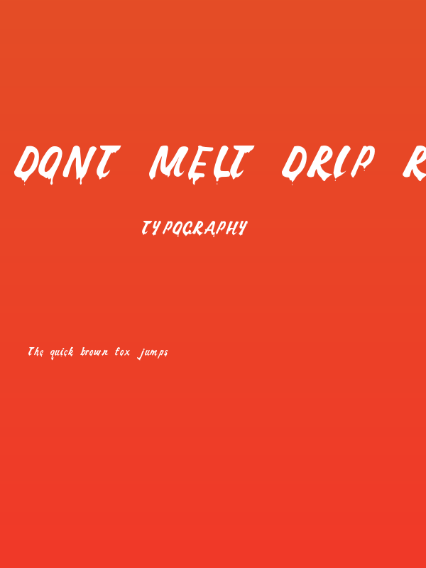 Dont Melt Drip Regular Poster