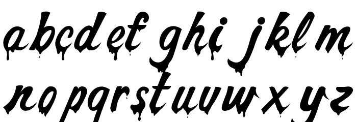 Dont Melt Drip Regular Font LOWERCASE