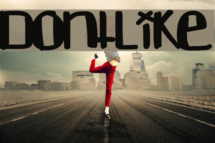 DontLike Font examples