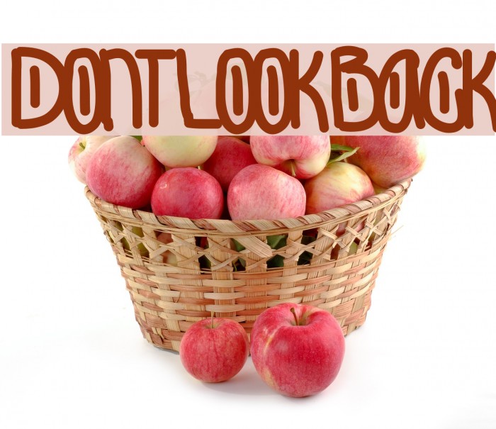 DontLookBack Font examples