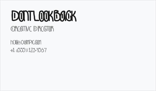 DontLookBack Business Card