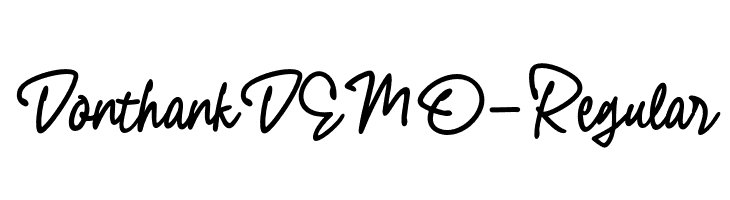 Donthank DEMO-Regular  font caratteri gratis