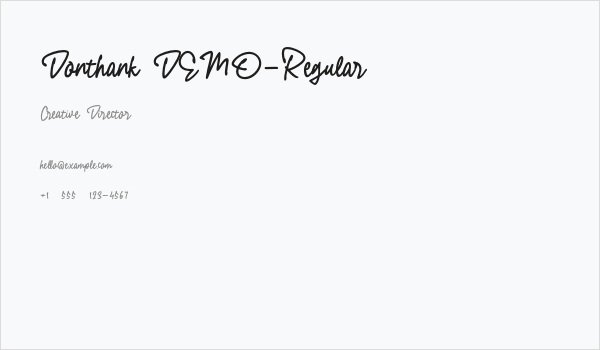 Donthank DEMO-Regular Business Card