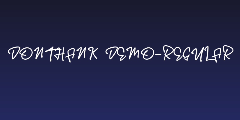 Donthank DEMO-Regular Social Header