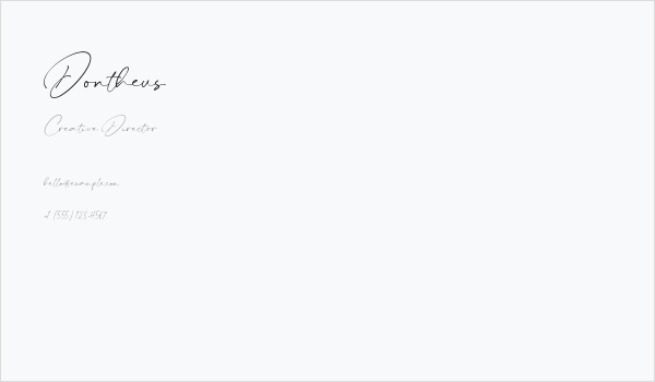 Dontheus Business Card