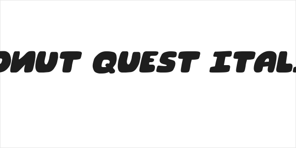 Donut Quest Italic Logo