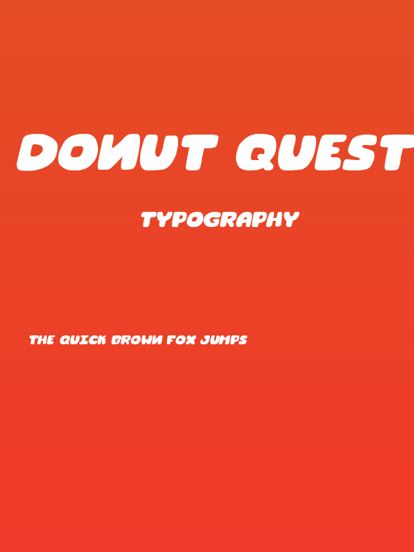 Donut Quest Italic Poster