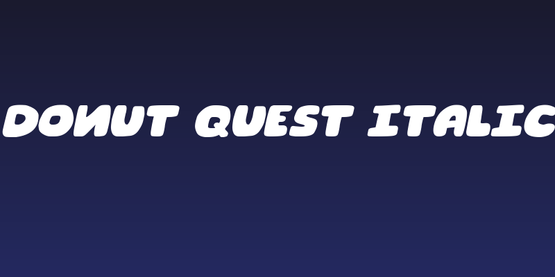 Donut Quest Italic Social Header
