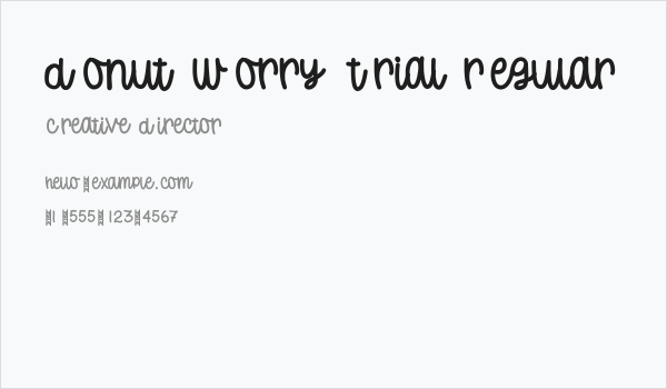 Donut Worry Trial Regular Business Card